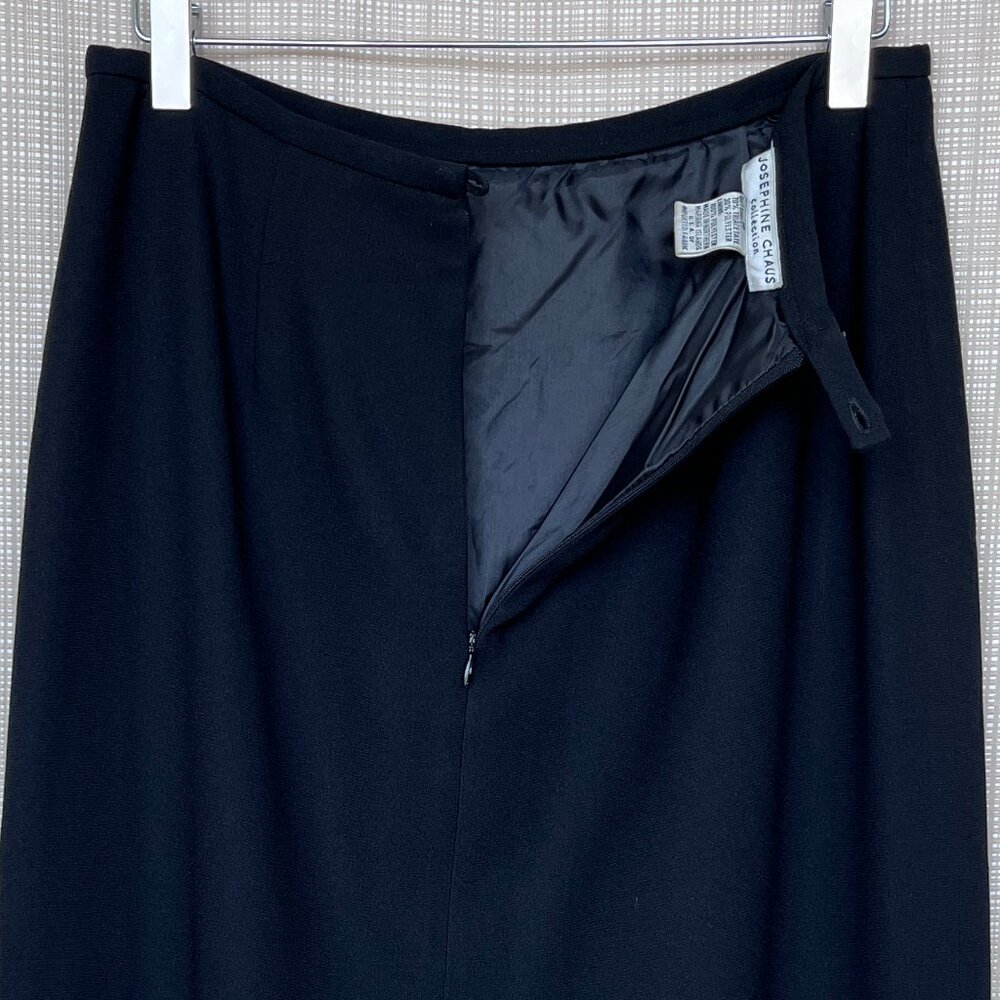 Vintage Black Pencil Skirt Long Column Skirt Modern Elegant Capsule War… - Picture 8 of 13